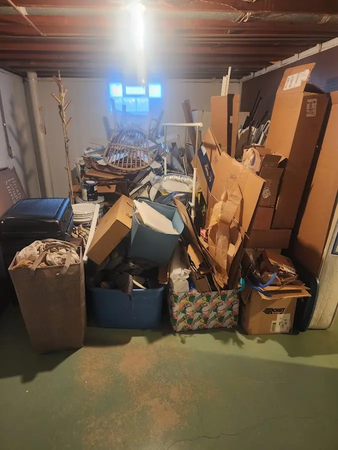 Roll-off dumpster container at job site for 6 Yard Dumpster Rental in Avondale